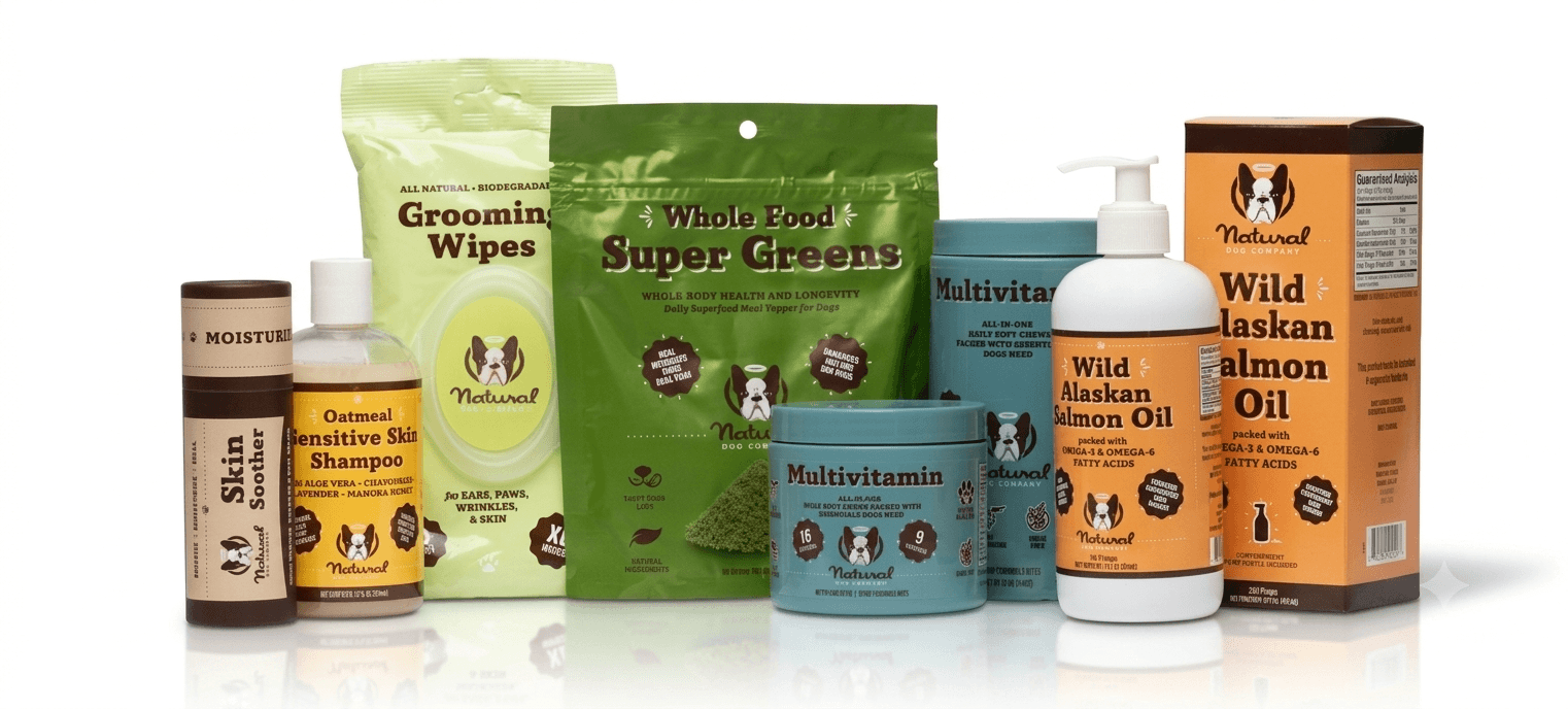 Natural Dog Co. product group shot
